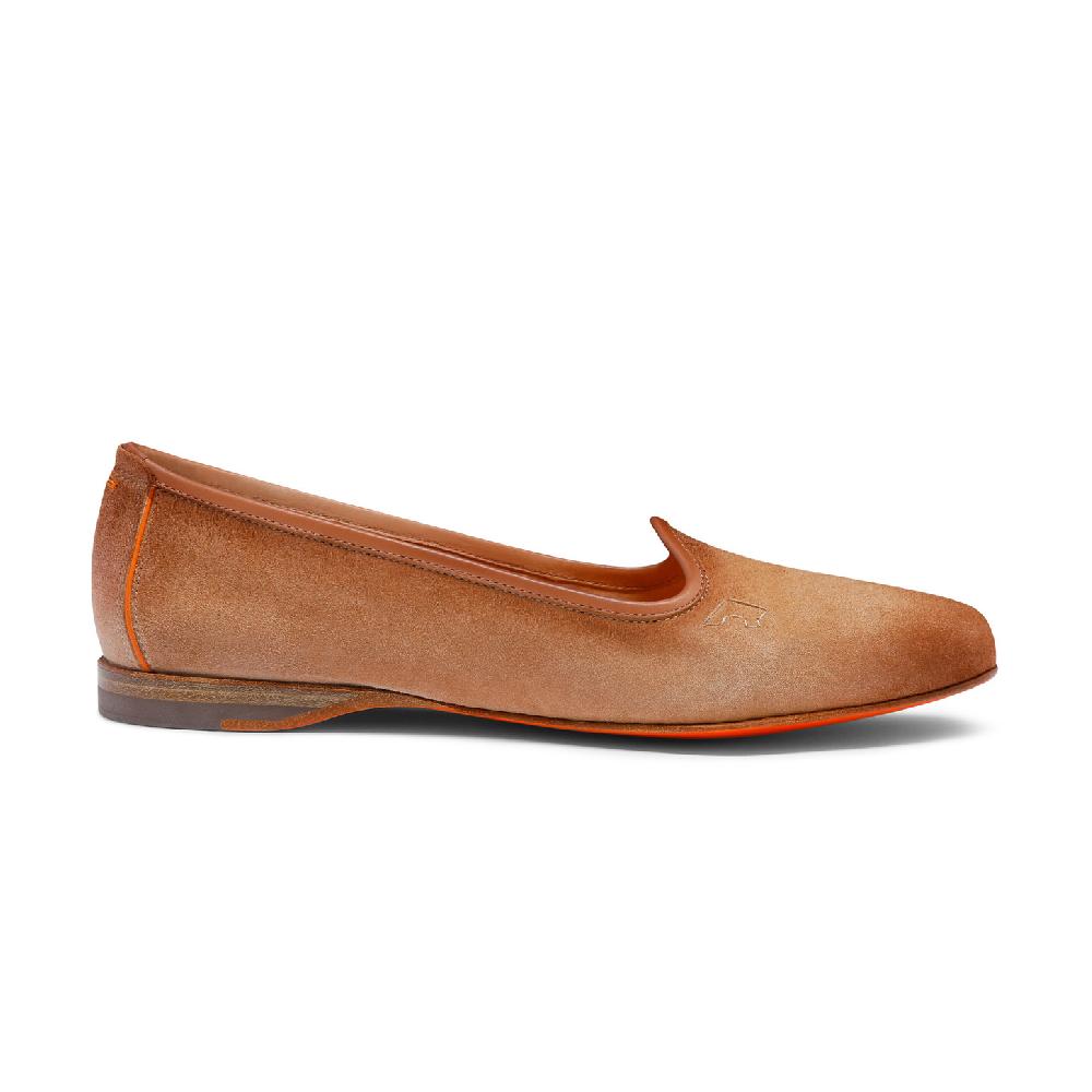 Santoni Mocassino da donna in suede rosa Promozione