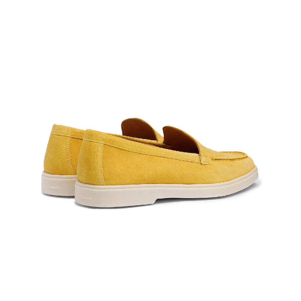 Santoni Mocassino da donna in suede giallo Consegna Veloce