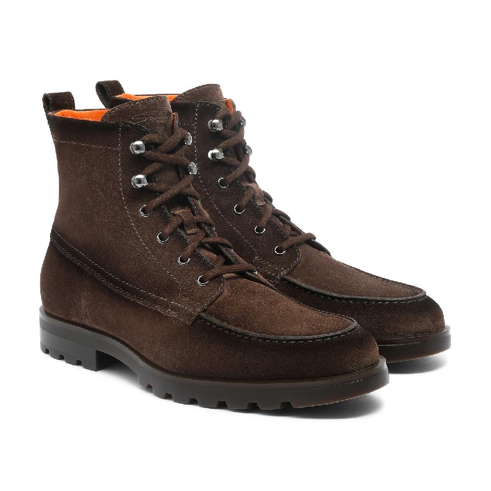 Santoni Stivaletto da uomo in suede testa di moro Nuovo