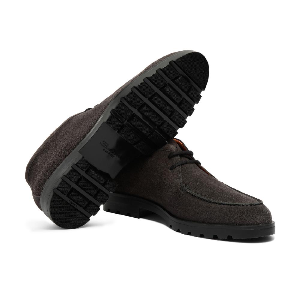 Santoni Stivaletto desert da uomo in suede grigio Qualità