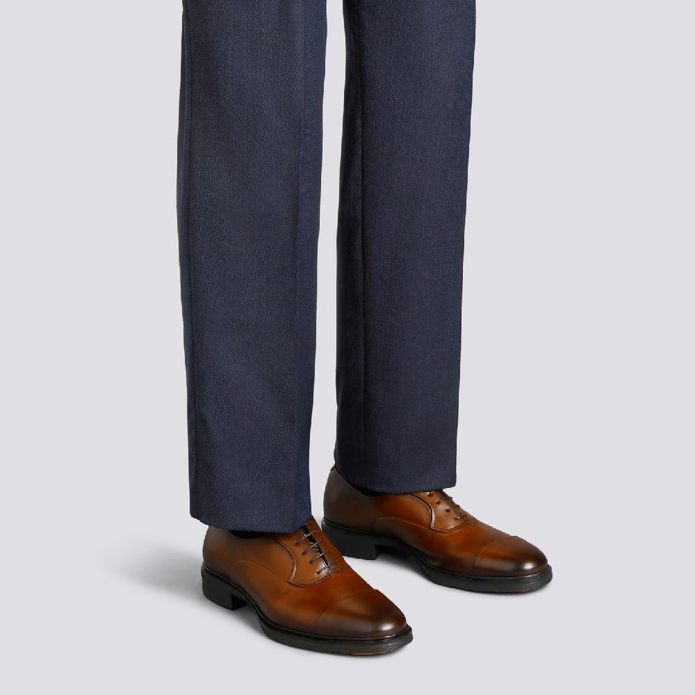 Santoni Stringata Easy da uomo in pelle testa di moro Shopping Online