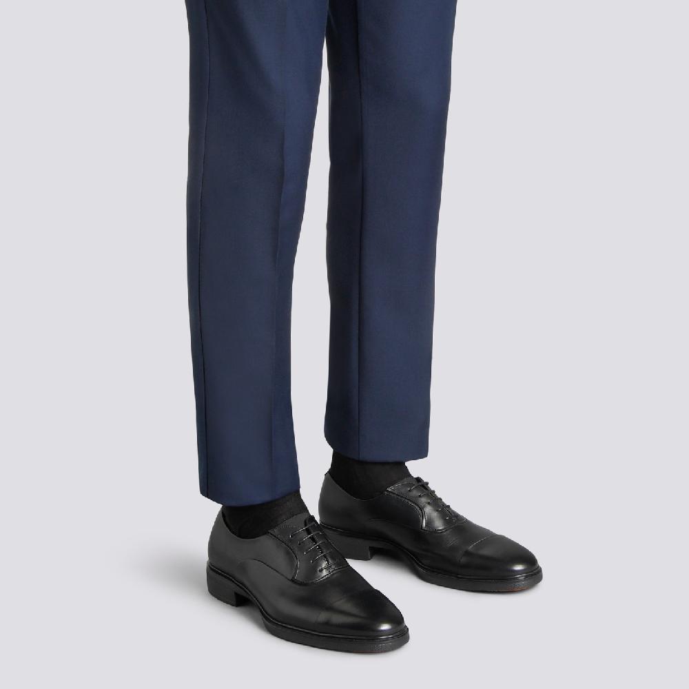Santoni Stringata Easy da uomo in pelle nera Affare Del Giorno