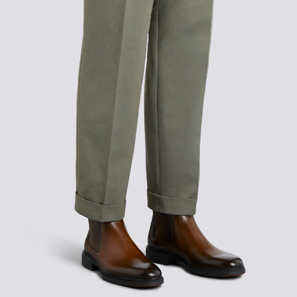 Santoni Stivaletto Easy da uomo in pelle testa di moro Sottocosto