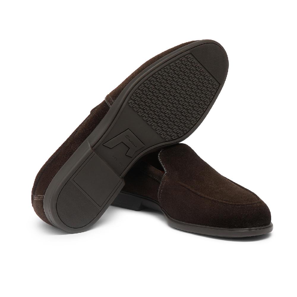 Santoni Mocassino da uomo in suede testa di moro Novità