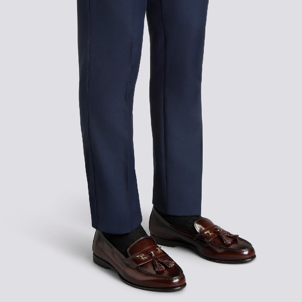 Santoni Mocassino Andrea con nappe da uomo in pelle bordeaux Economico