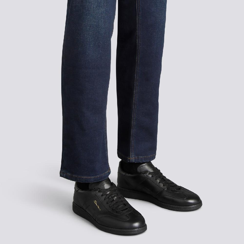 Santoni Sneaker DBS Oly da uomo in pelle nera Offerta