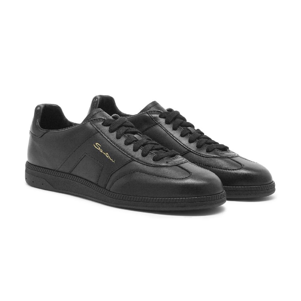 Santoni Sneaker DBS Oly da uomo in pelle nera Offerta