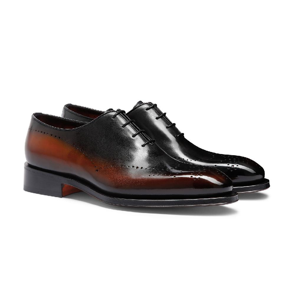 Santoni Stringata oxford brogue da uomo in pelle marrone Enormi risparmi