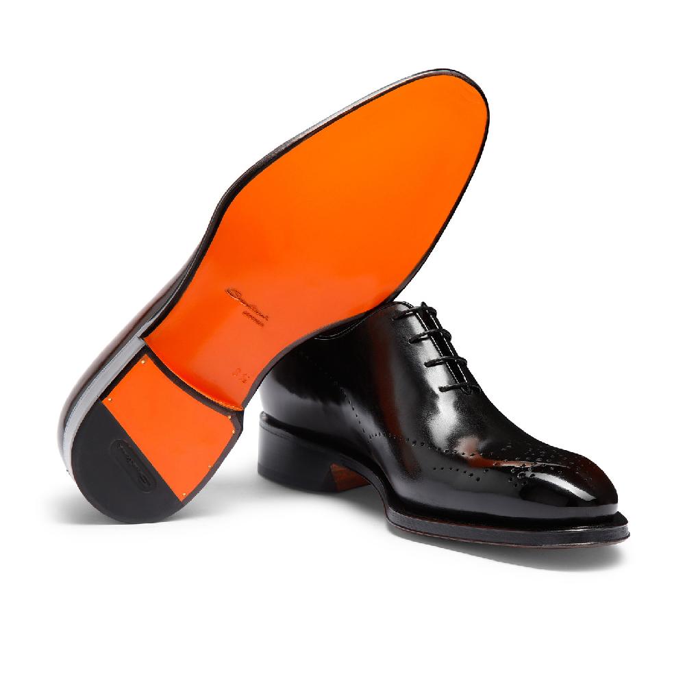 Santoni Stringata oxford brogue da uomo in pelle marrone Enormi risparmi