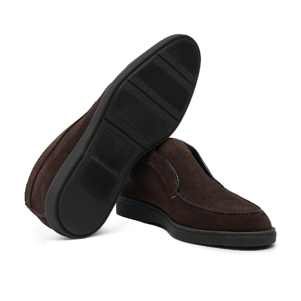 Santoni Stivaletto desert da uomo in suede marrone ACQUISTA ORA