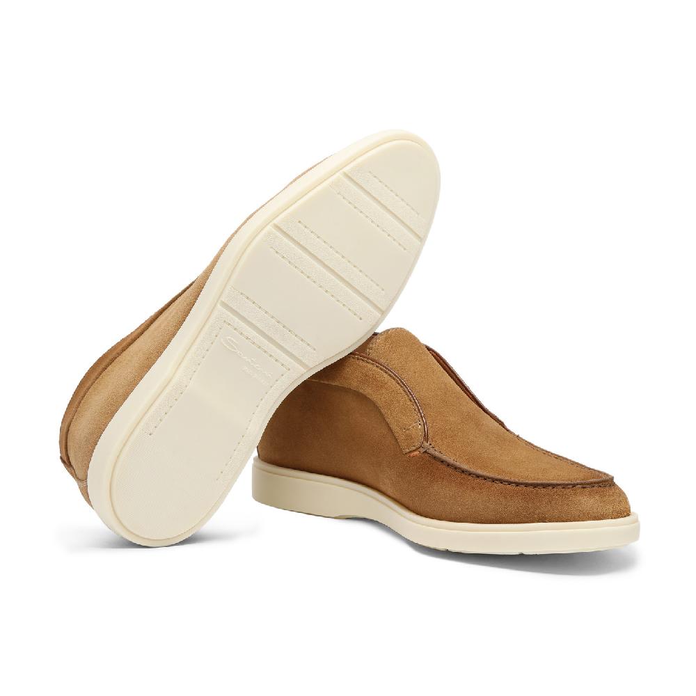 Santoni Stivaletto desert da uomo in suede marrone Negozio