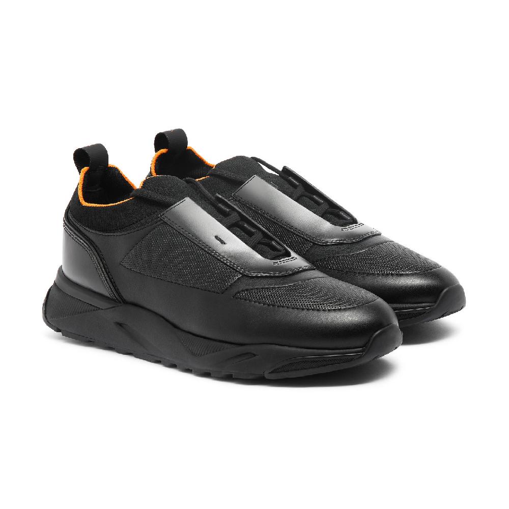 Santoni Sneaker da uomo in pelle nera 2025