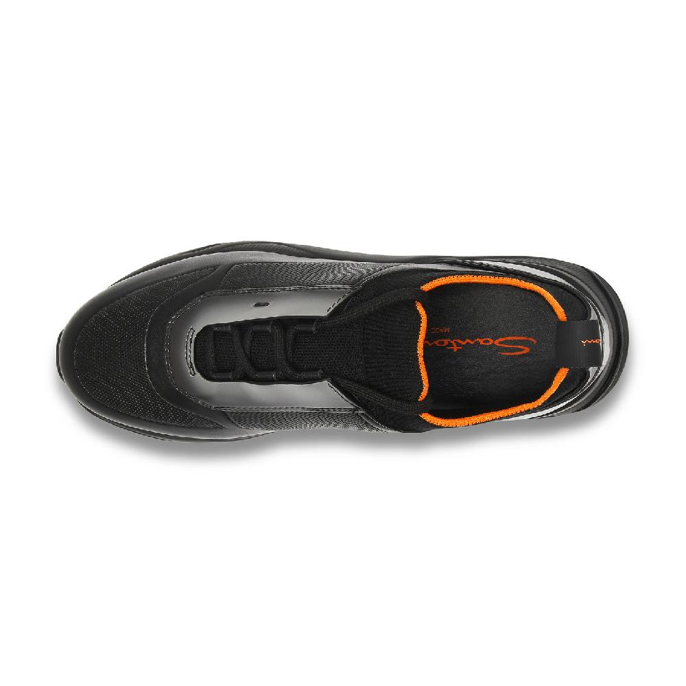 Santoni Sneaker da uomo in pelle nera 2025