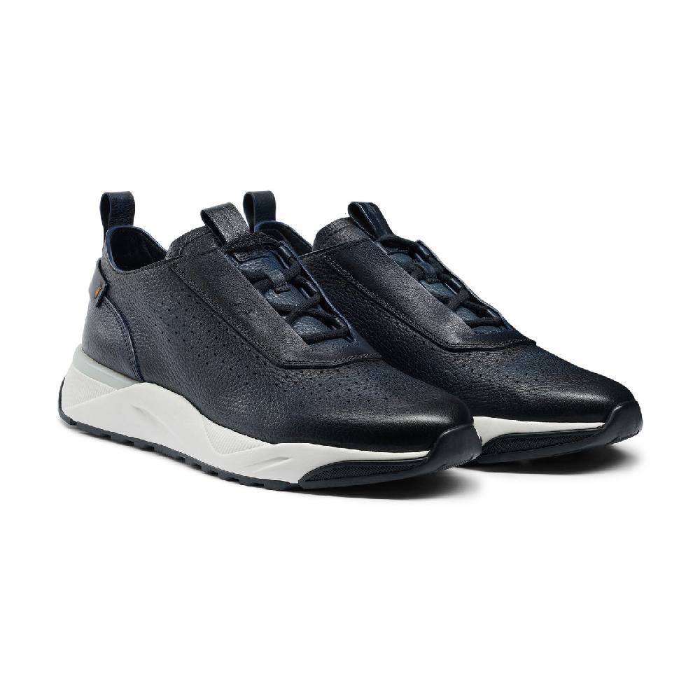 Santoni Sneaker da uomo in pelle blu Hotsell
