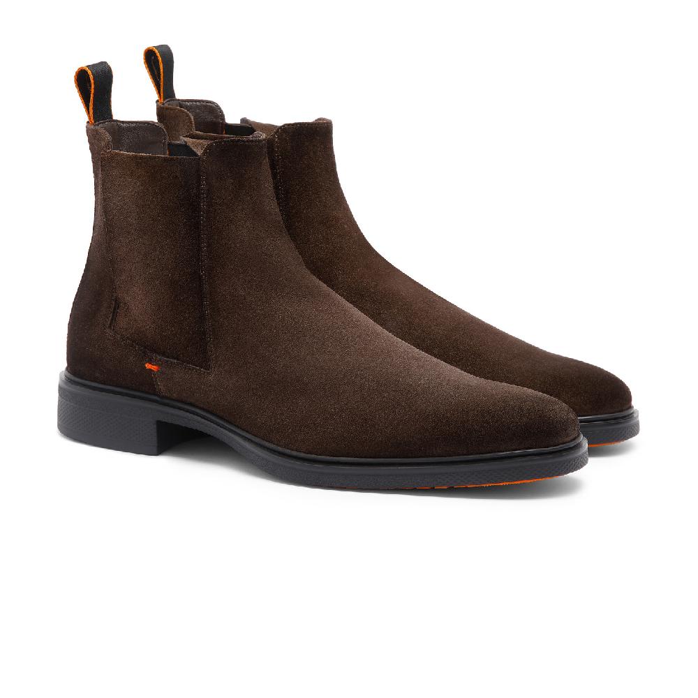 Santoni Stivaletto Easy da uomo in suede testa di moro Promozione Limitata