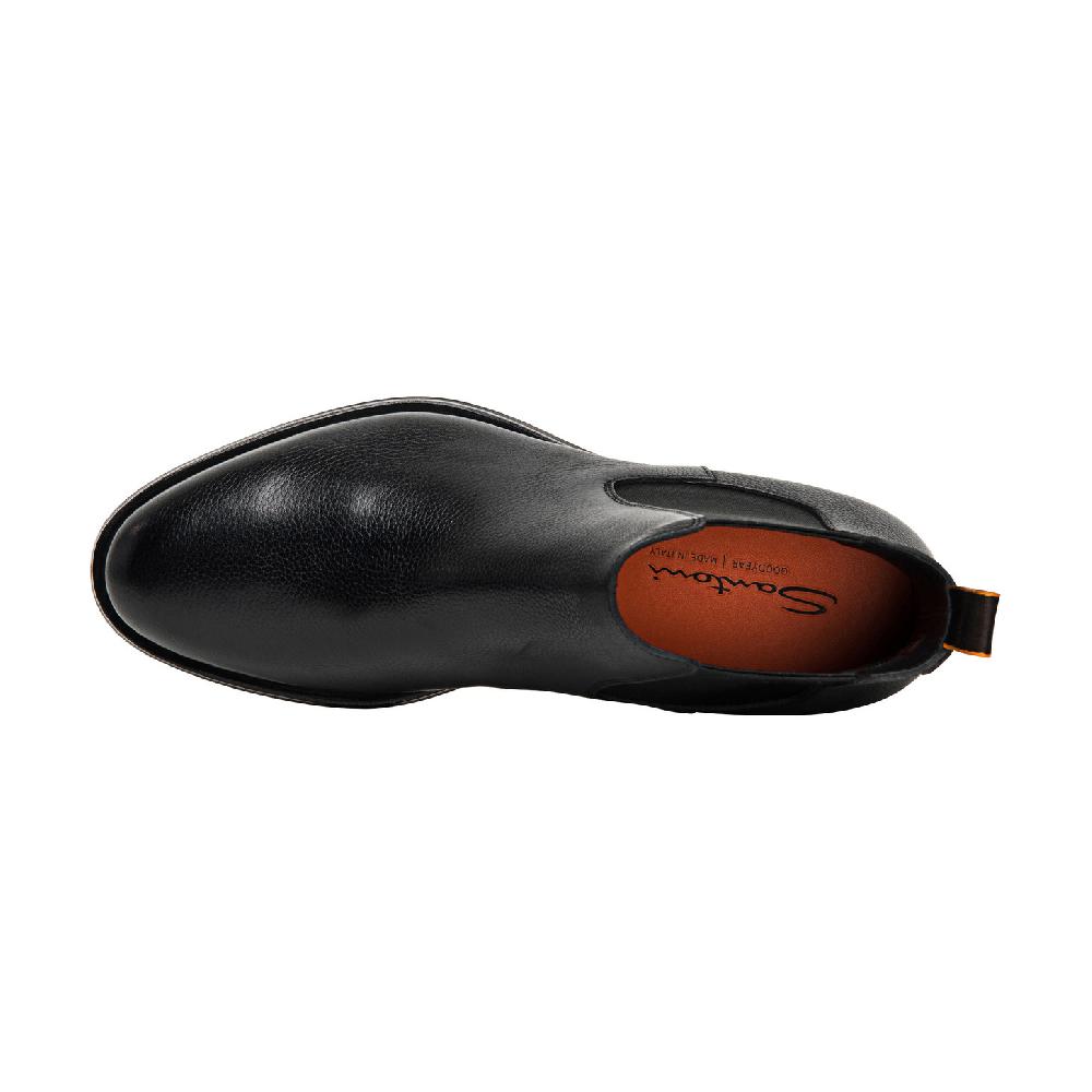 Santoni Stivaletto chelsea da uomo in pelle anticata nera Shopping Online