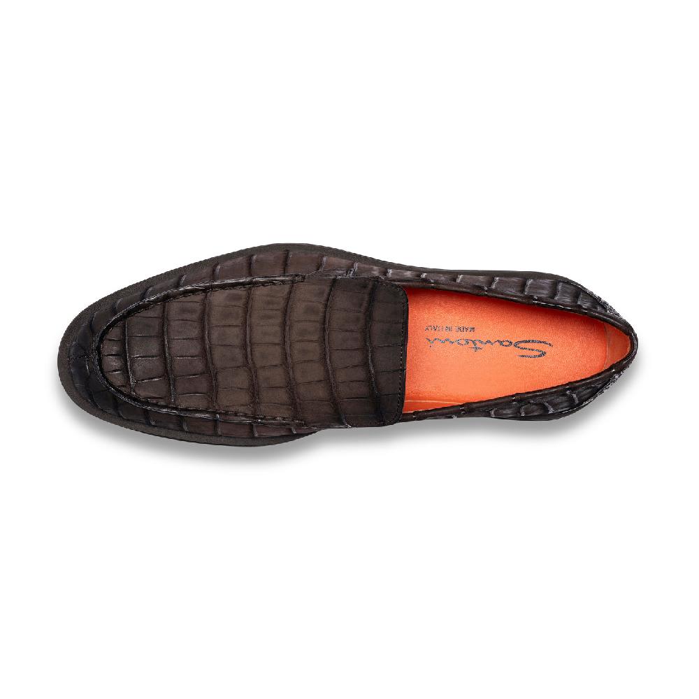 Santoni Mocassino da uomo in alligatore testa di moro Vendite Flash