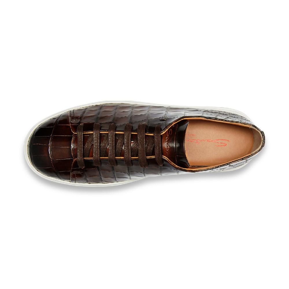 Santoni Sneaker da uomo in alligatore testa di moro Vendita