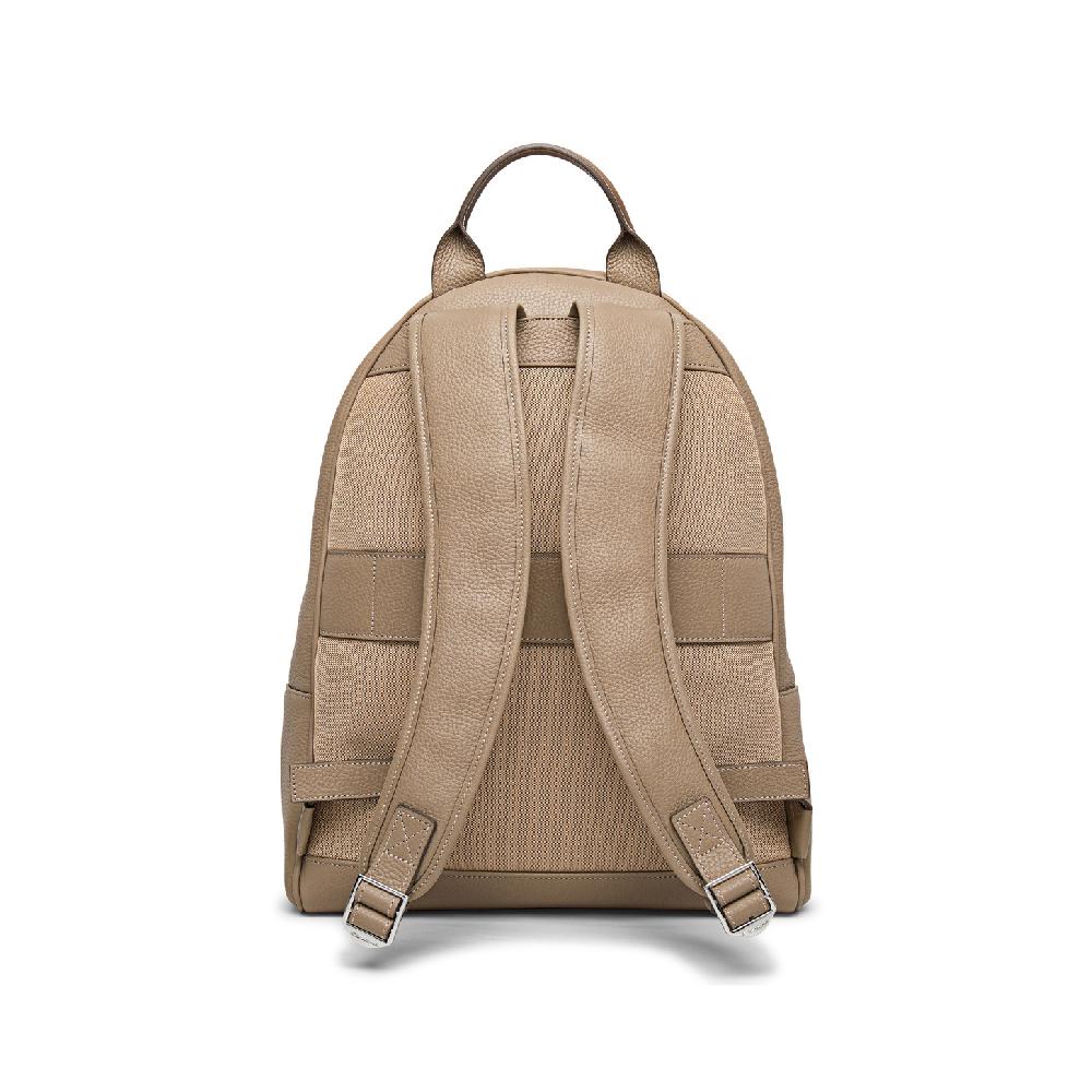 Santoni Zaino in pelle bottalata beige Negozio