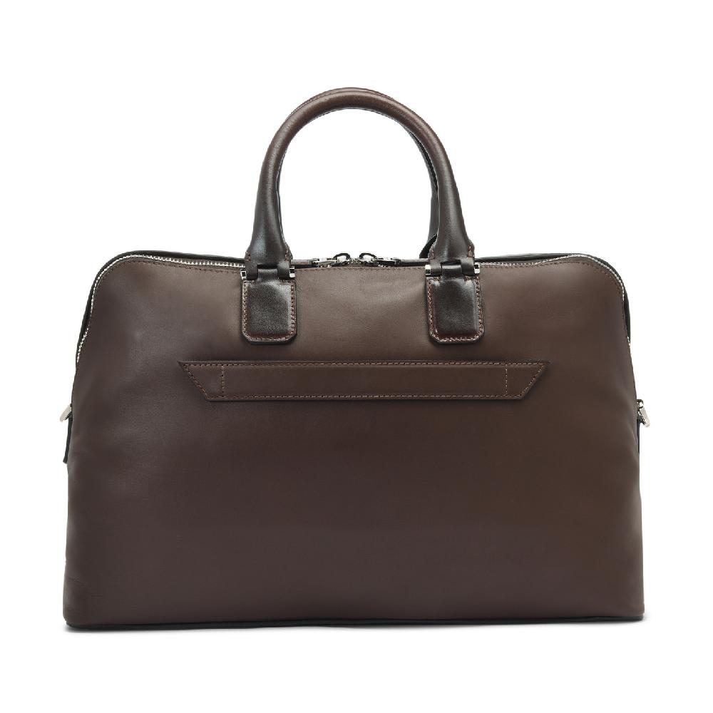 Santoni Borsa porta pc in pelle marrone 2025