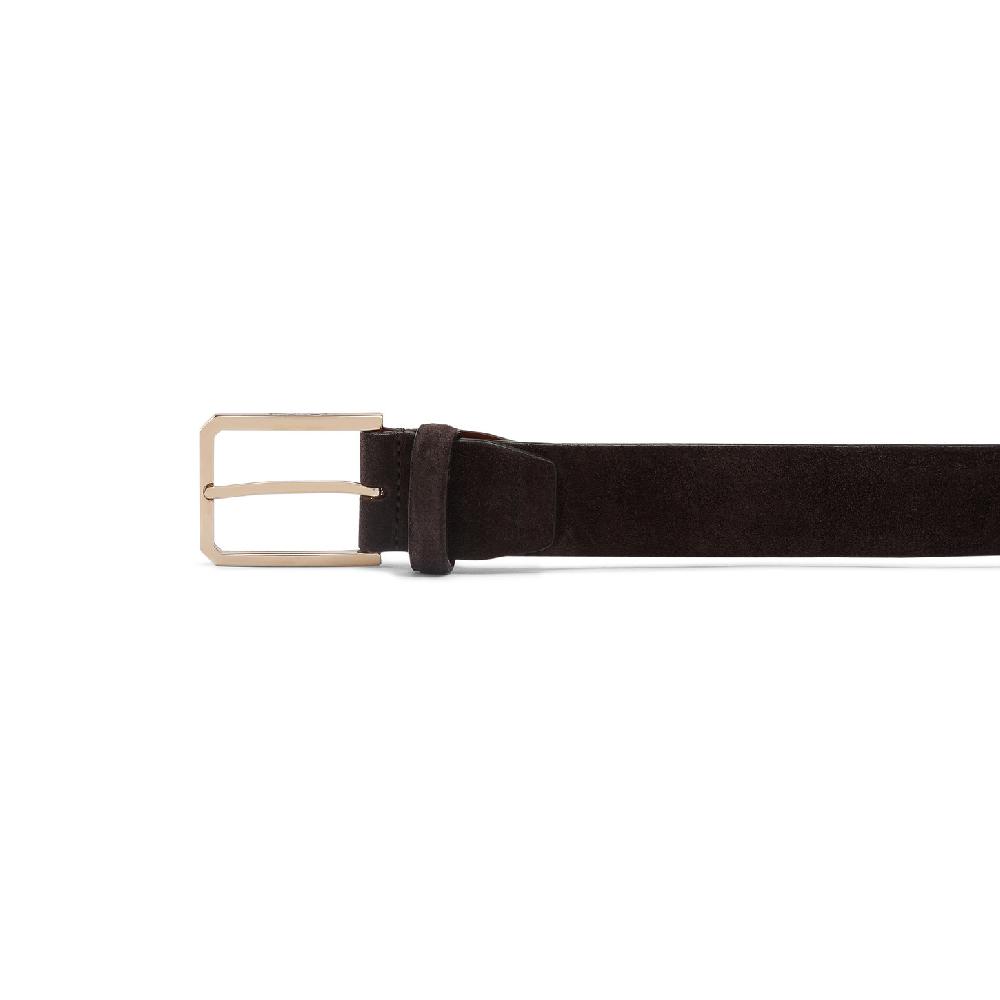 Santoni Cintura regolabile da uomo in suede marrone Qualità