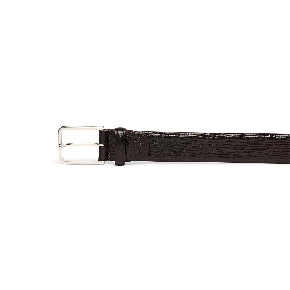 Santoni Cintura regolabile da uomo in pelle stampata marrone Promozione