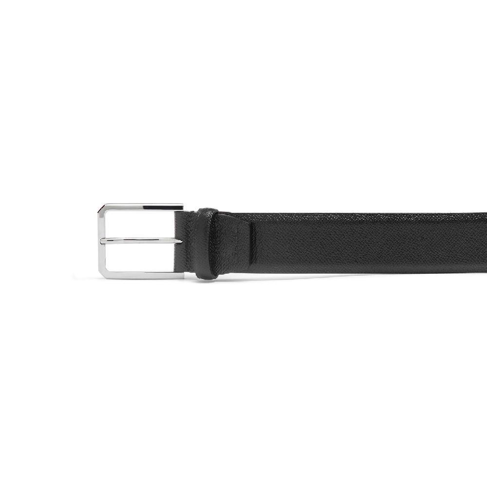 Santoni Cintura regolabile in saffiano nero Presa