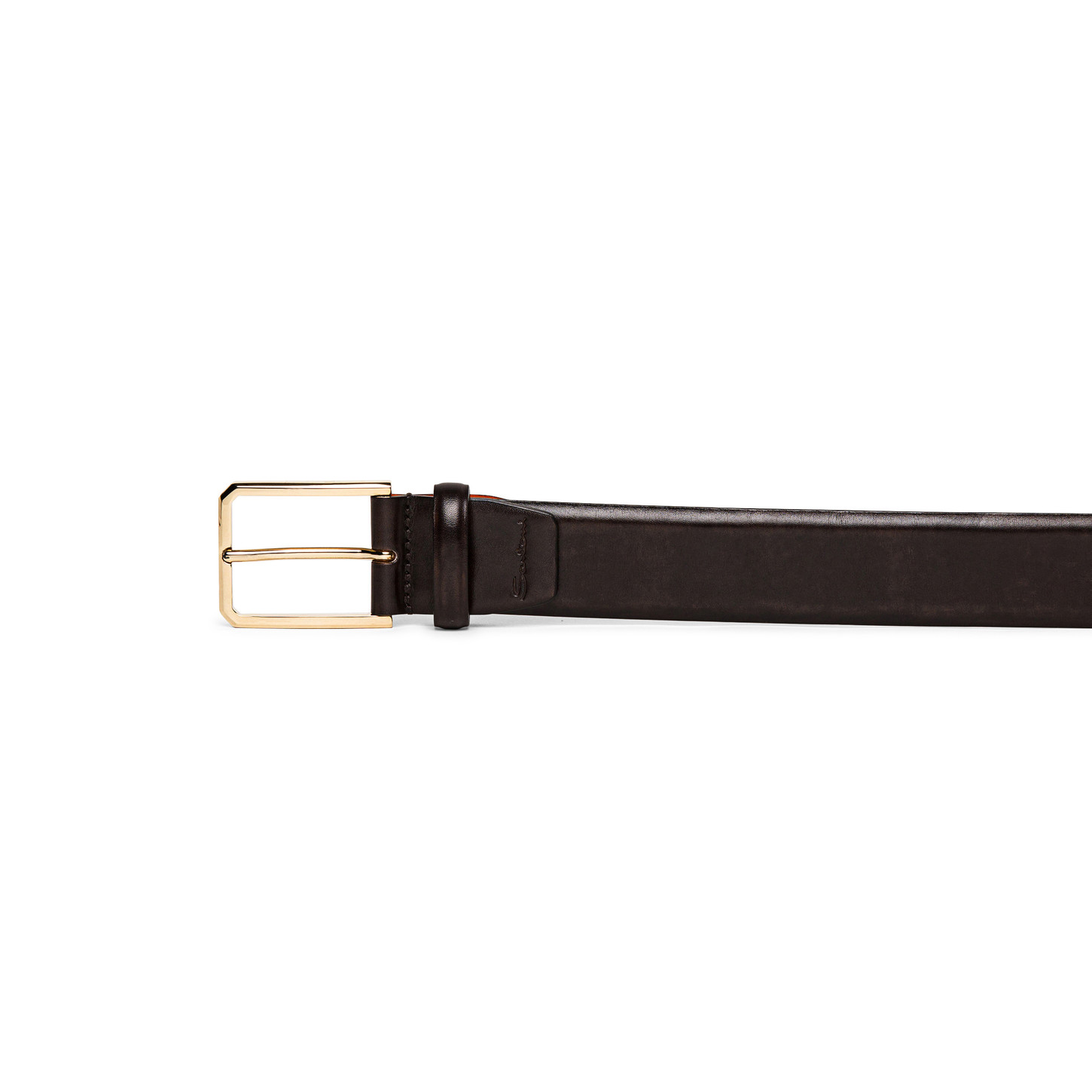 Santoni Cintura regolabile da uomo in pelle anticata marrone Offerta