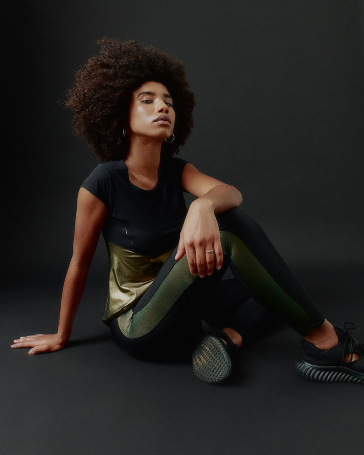 Sàpopa Wake up Fleece Metallic Leggings Negozio