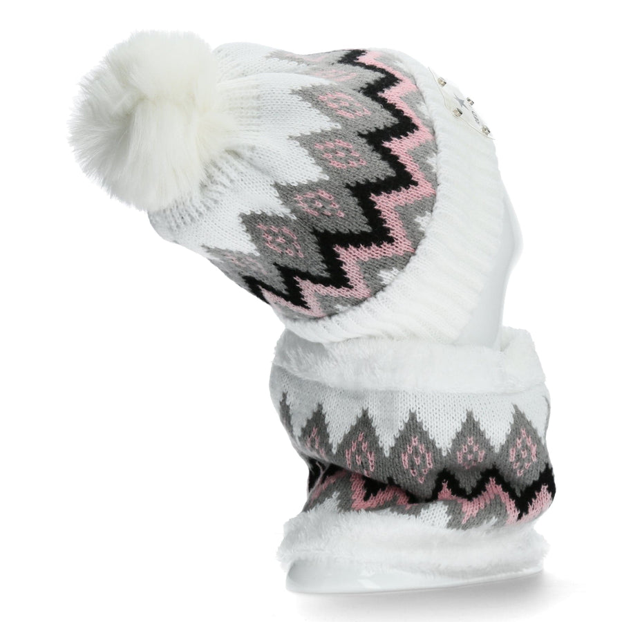 Scarpe Vita Duo Bonnet et cache cou blanc à motifs Presa
