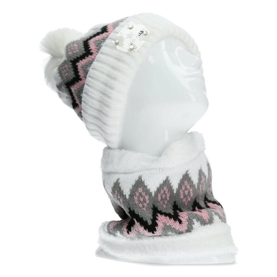Scarpe Vita Duo Bonnet et cache cou blanc à motifs Presa