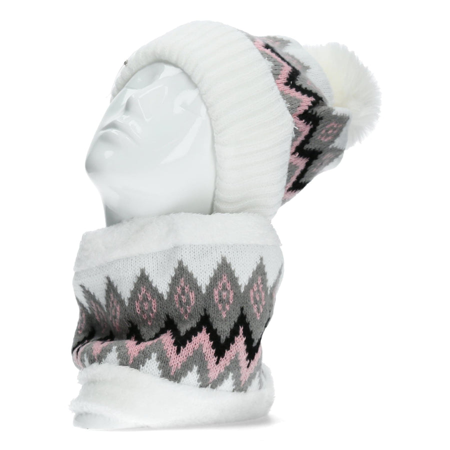 Scarpe Vita Duo Bonnet et cache cou blanc à motifs Presa