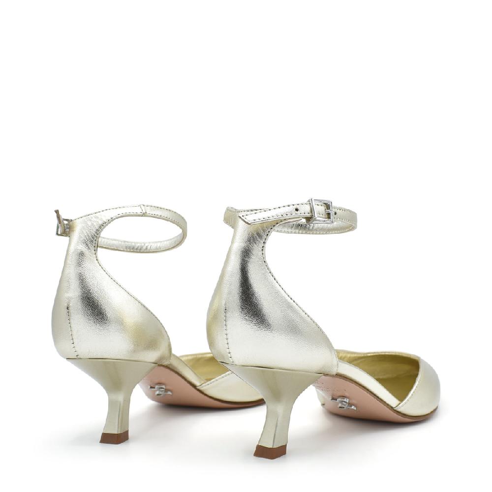 Sergio Levantesi Cate4 Platinum - Décolleté in pelle laminata con cinturino Vendite Flash