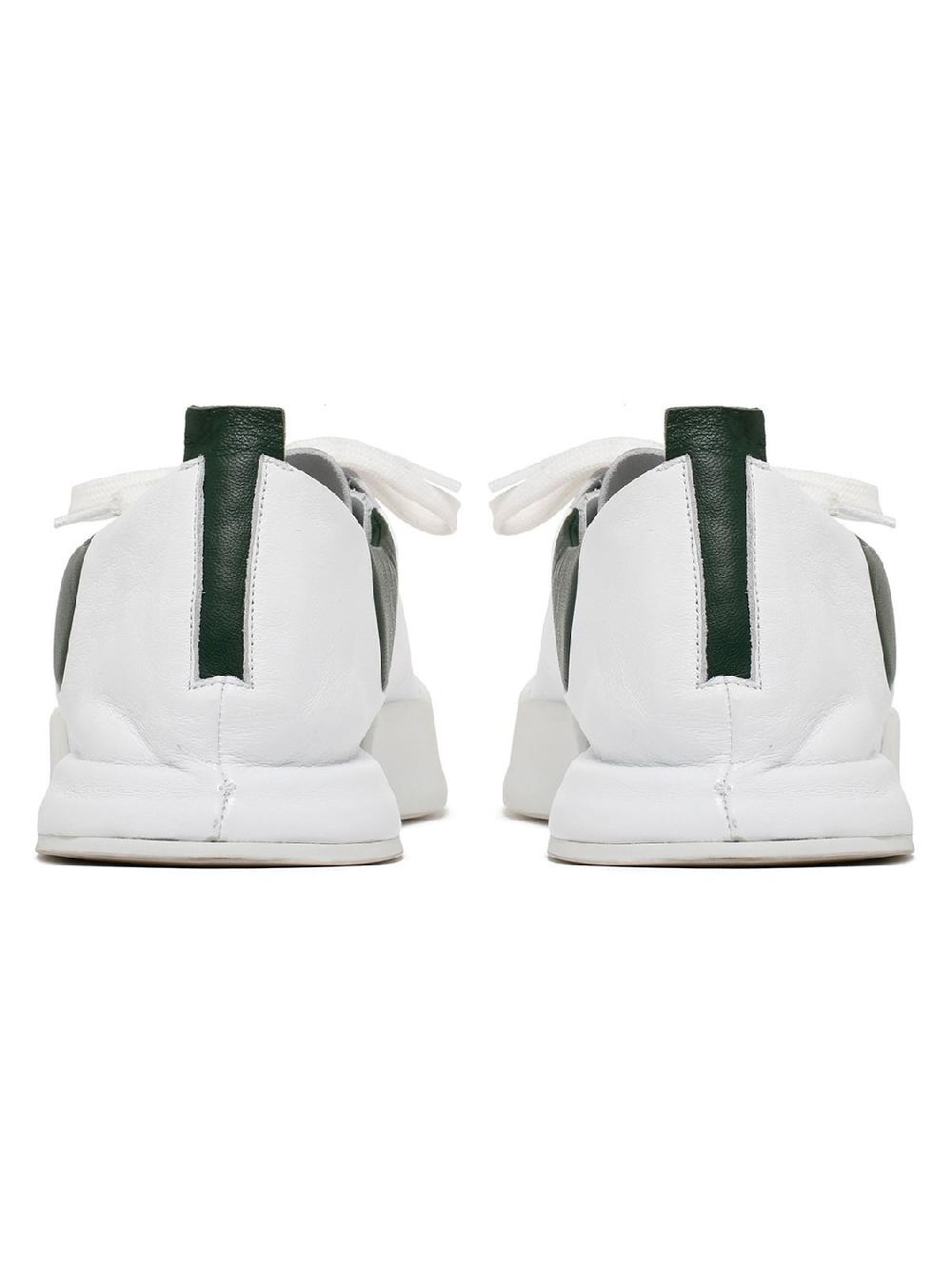 Silvano Sassetti Sneakers Durante bianco e verde Saldi