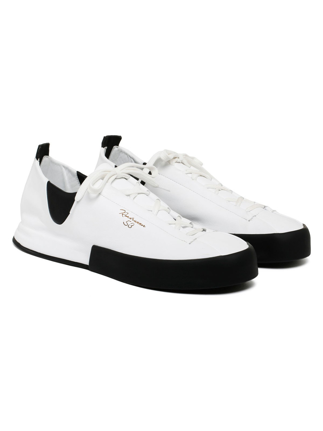 Silvano Sassetti Sneakers Acquarone bianche e nere Offerte