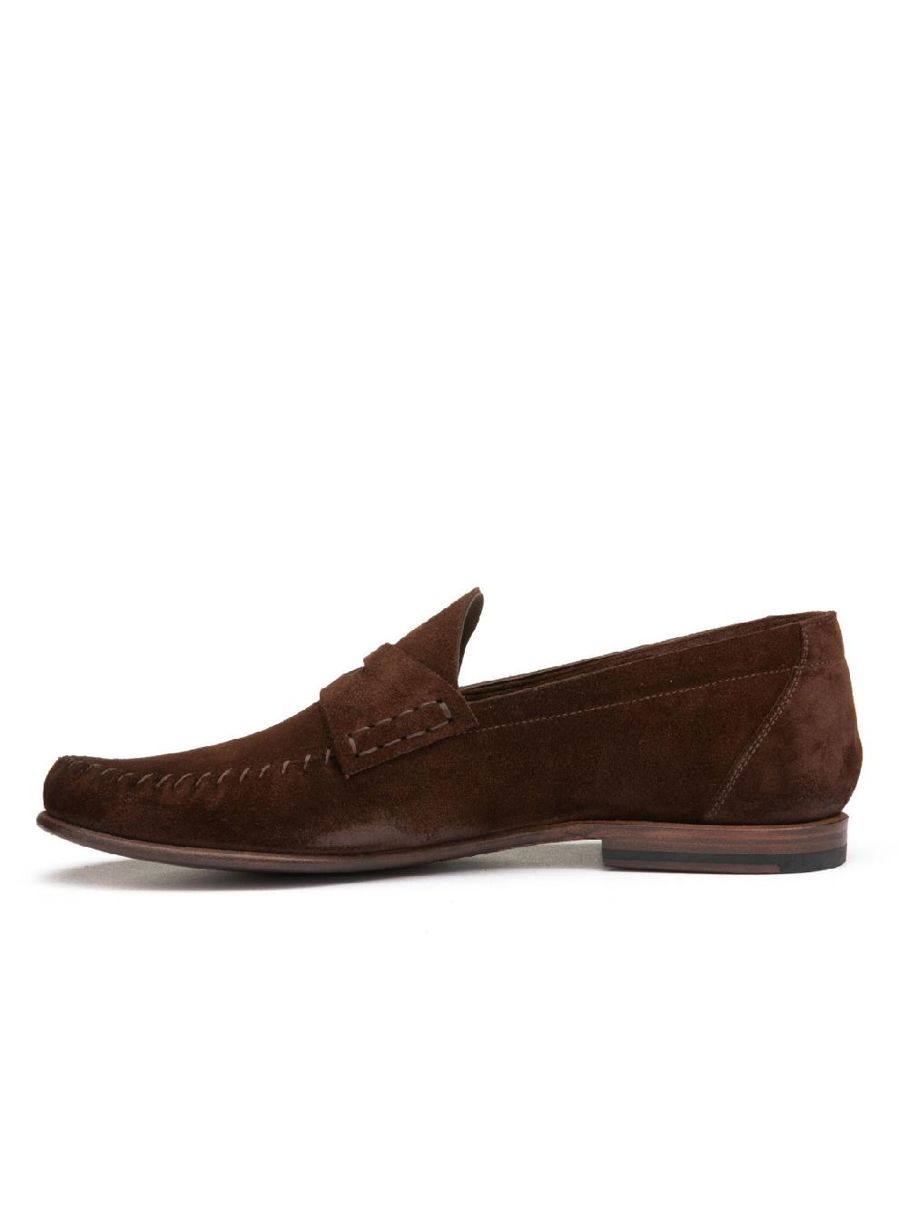 Silvano Sassetti Mocassini Penny in suede marrone Hotsell