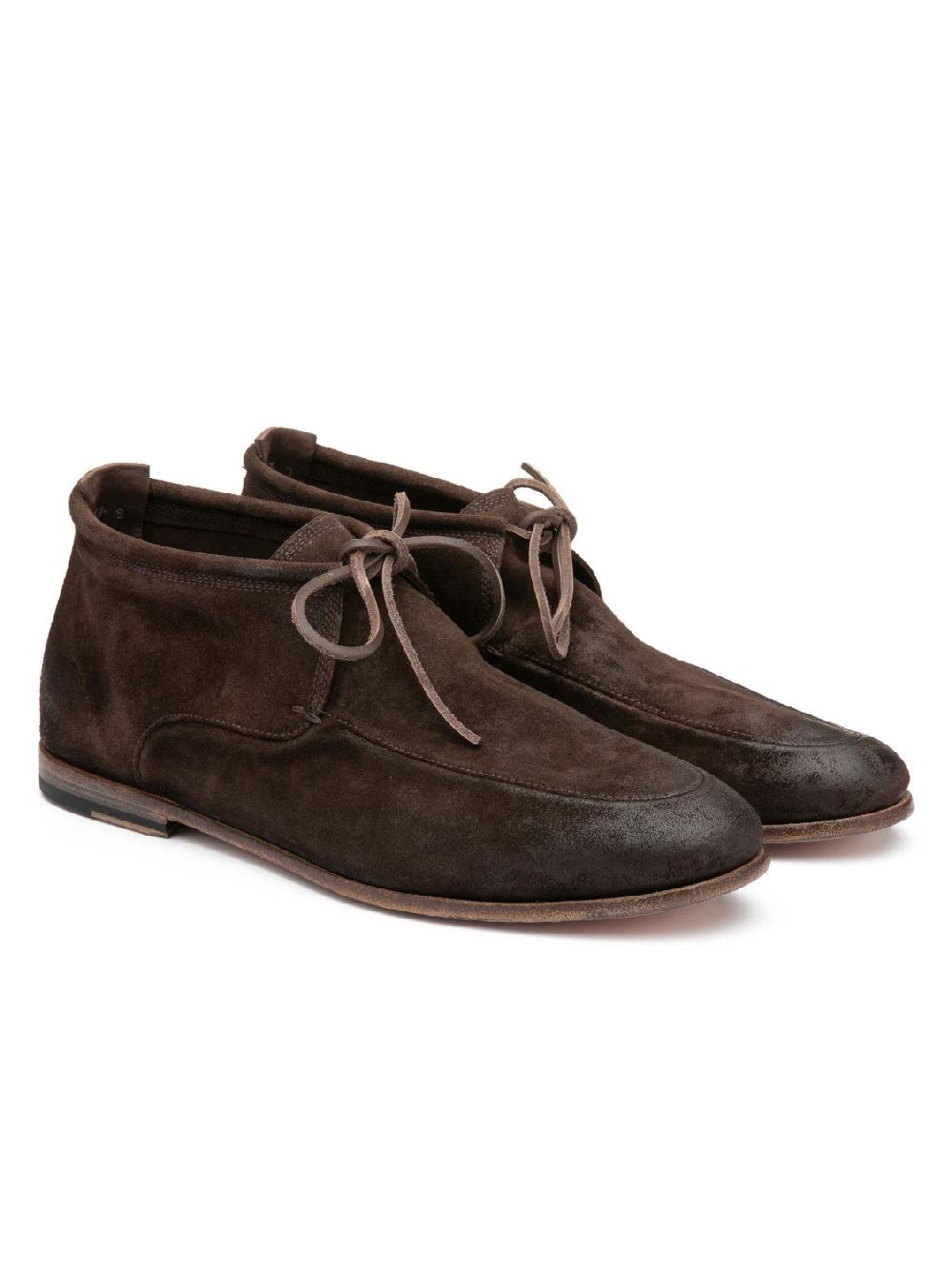 Silvano Sassetti Stivaletti Chukka in suede marrone scuro Vendita Economica