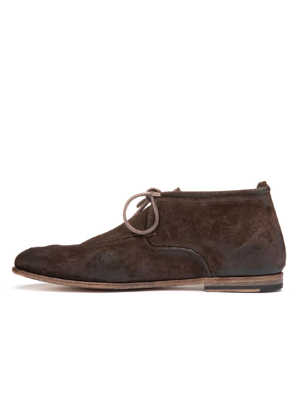 Silvano Sassetti Stivaletti Chukka in suede marrone scuro Vendita Economica