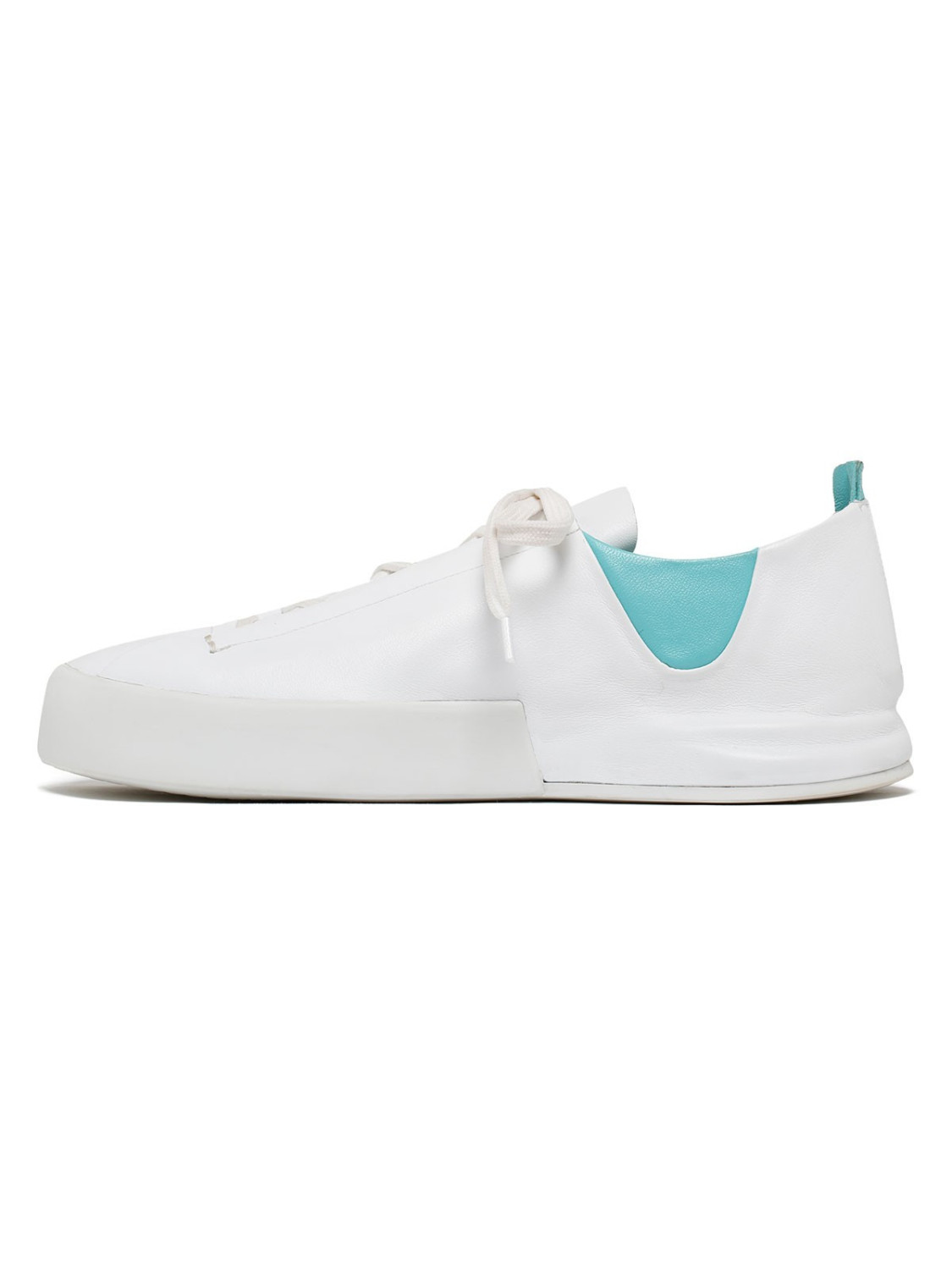 Silvano Sassetti Sneakers Jegher bianche e acquamarina Saldi Di Fabbrica
