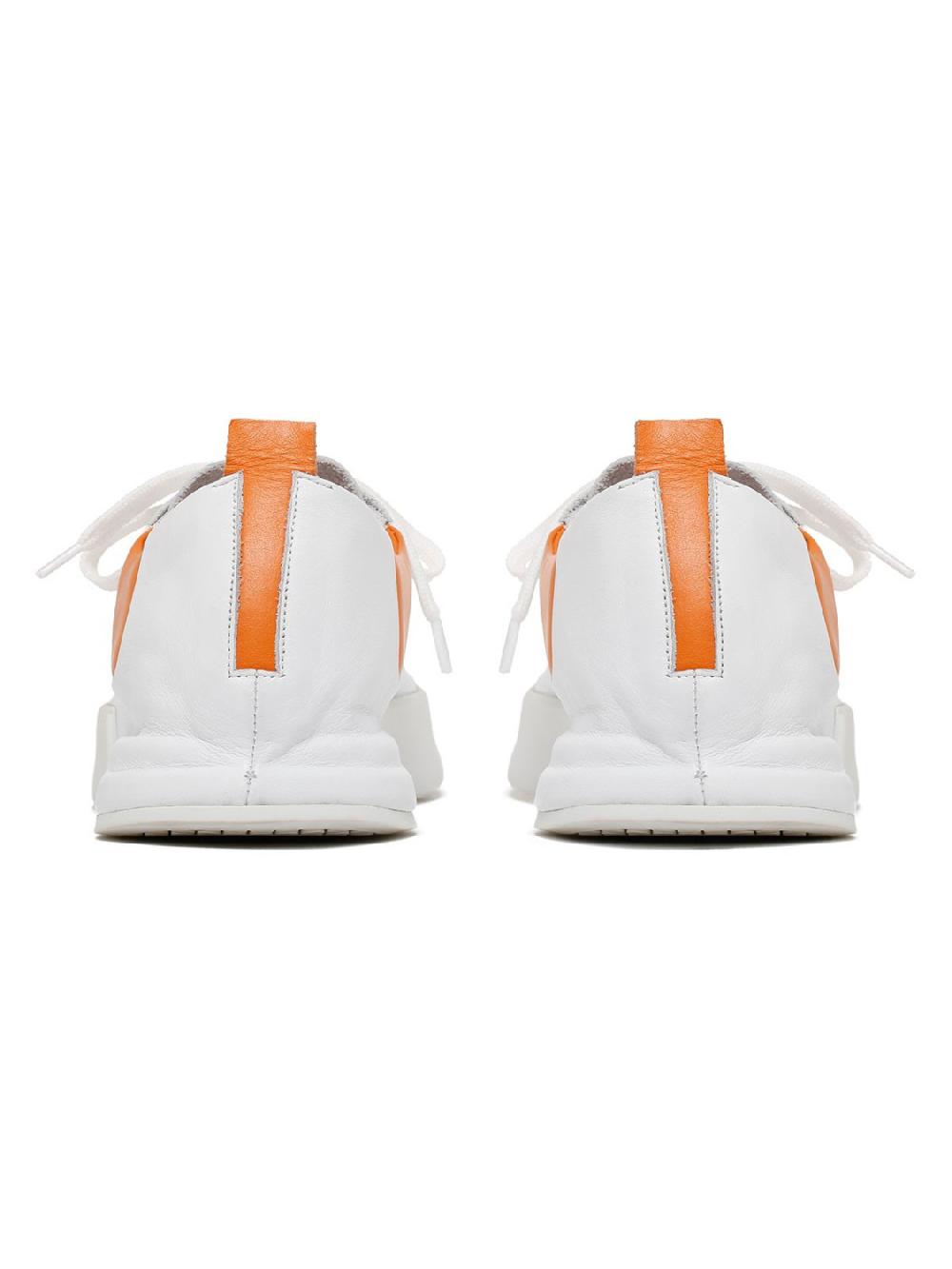 Silvano Sassetti Sneakers Incerti bianco e arancione Vendite Flash