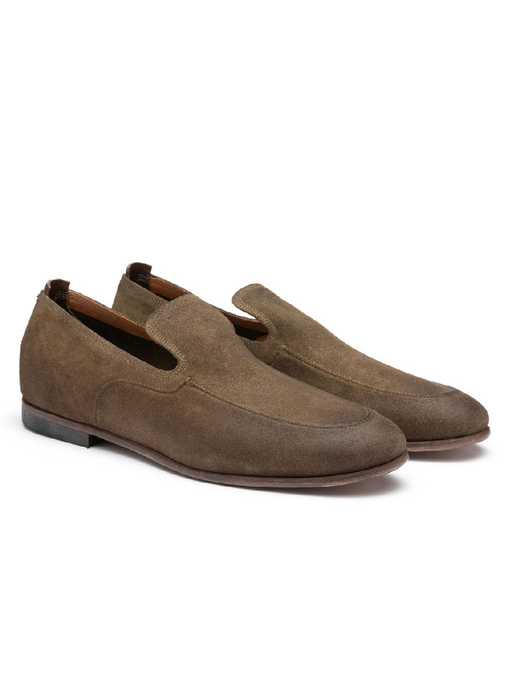 Silvano Sassetti Mocassini in suede color taupe In Saldo