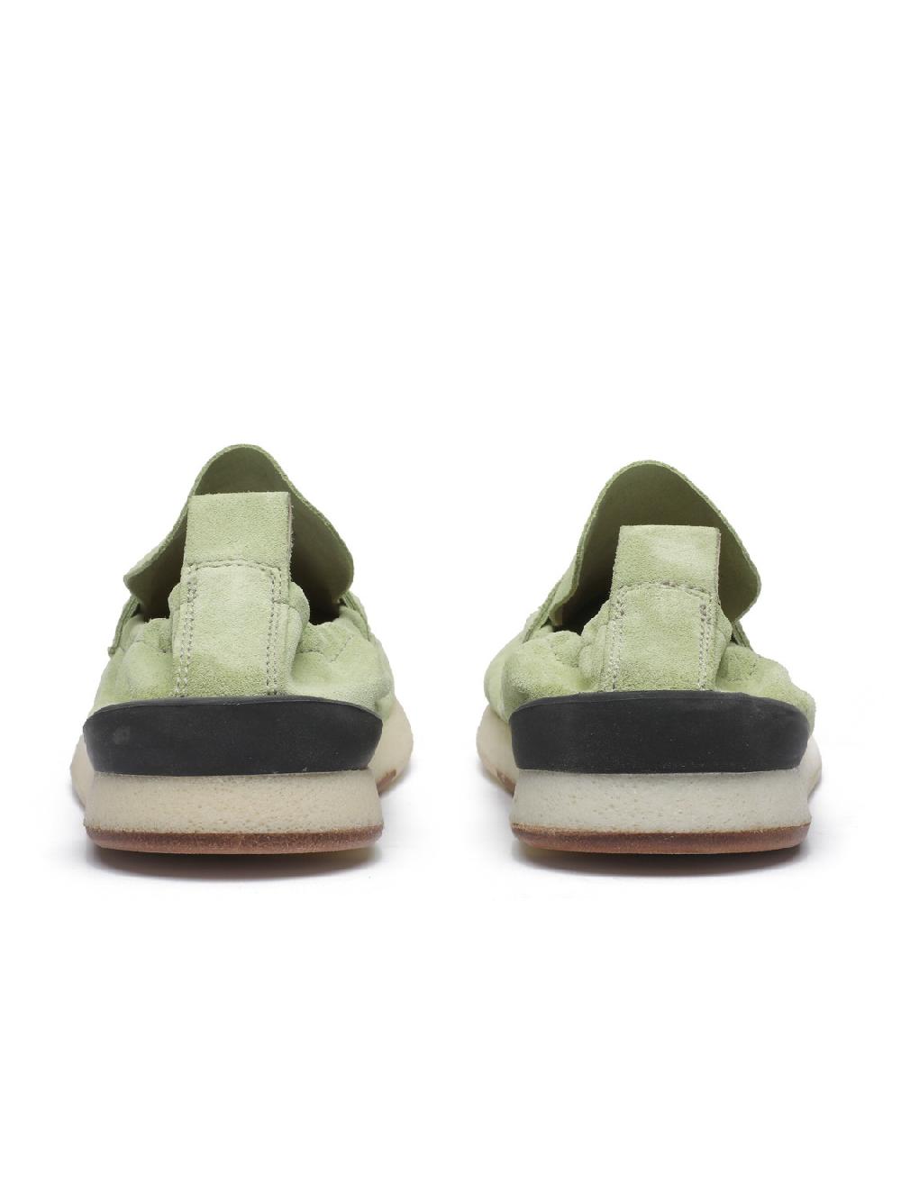 Silvano Sassetti Mocassini in suede verde chiaro In Linea