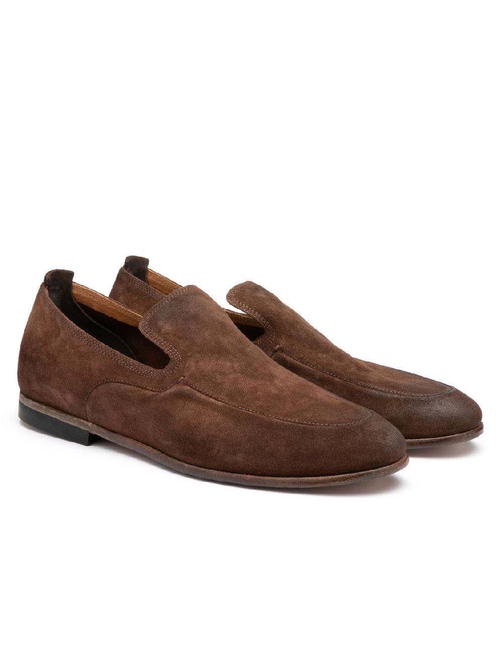 Silvano Sassetti Mocassini in suede marrone Nuovo