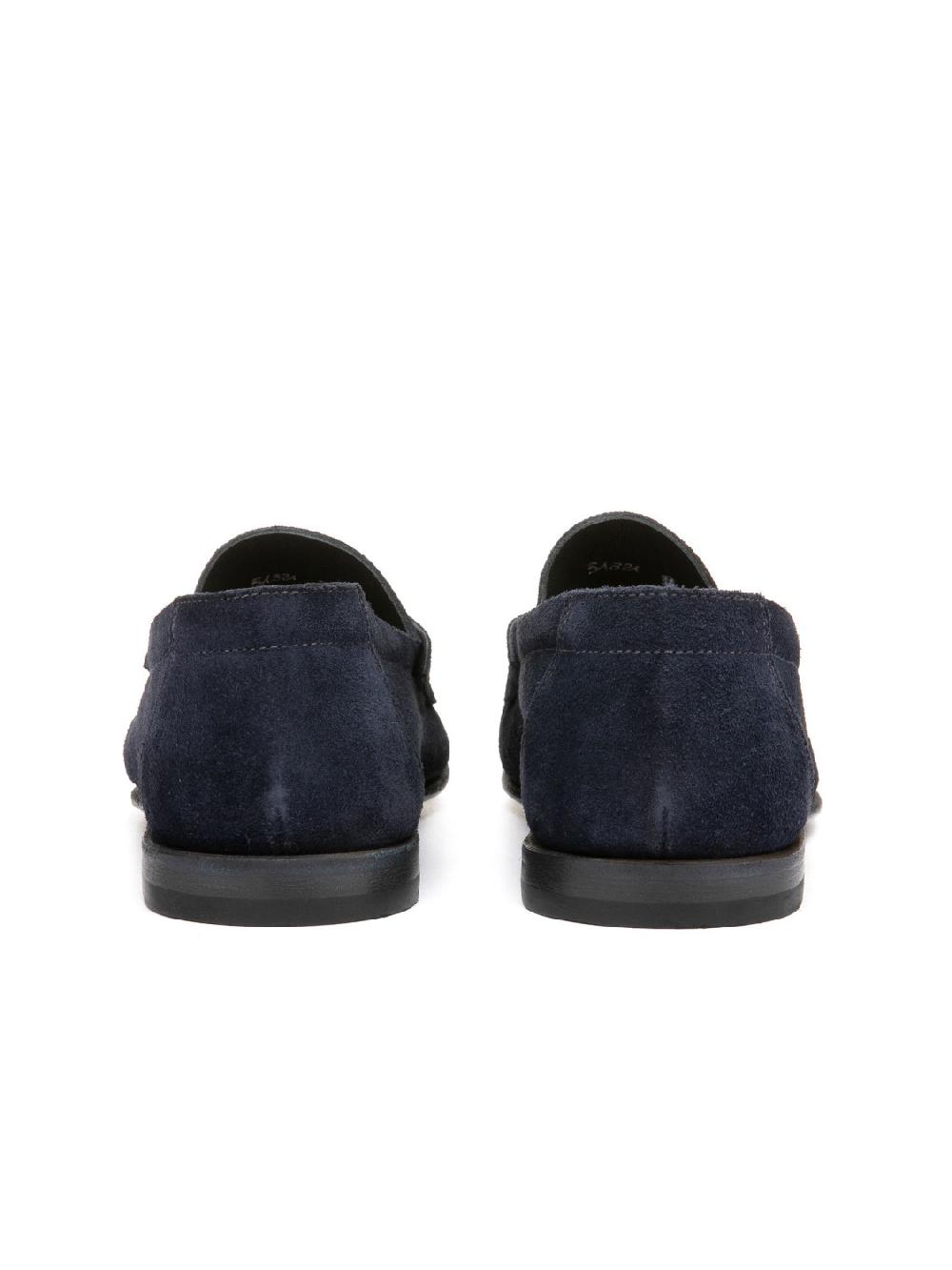 Silvano Sassetti Mocassini Penny in suede navy Affare Del Giorno