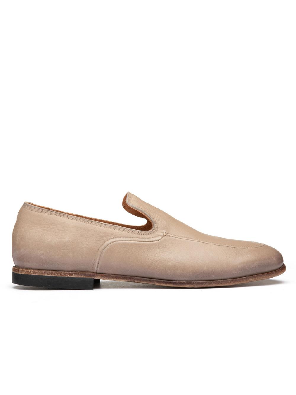 Silvano Sassetti Mocassini in pelle color crema