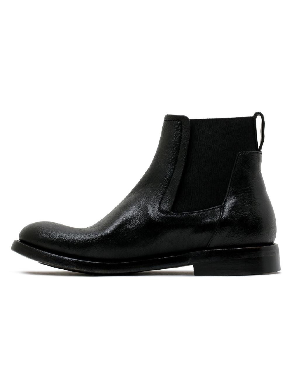 Silvano Sassetti Stivaletti in pelle nera Sconto
