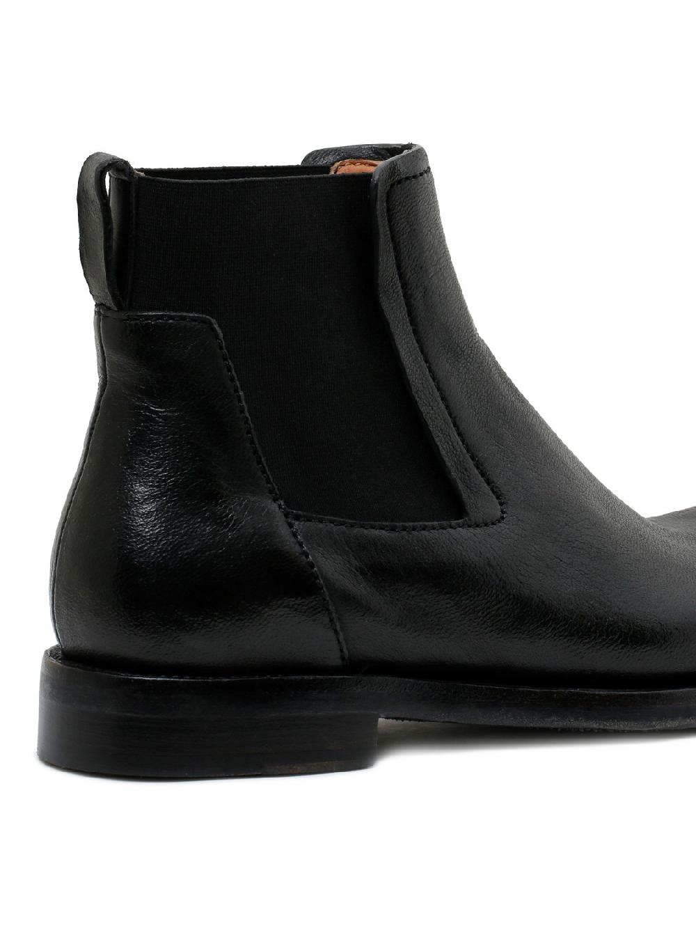 Silvano Sassetti Stivaletti in pelle nera Sconto