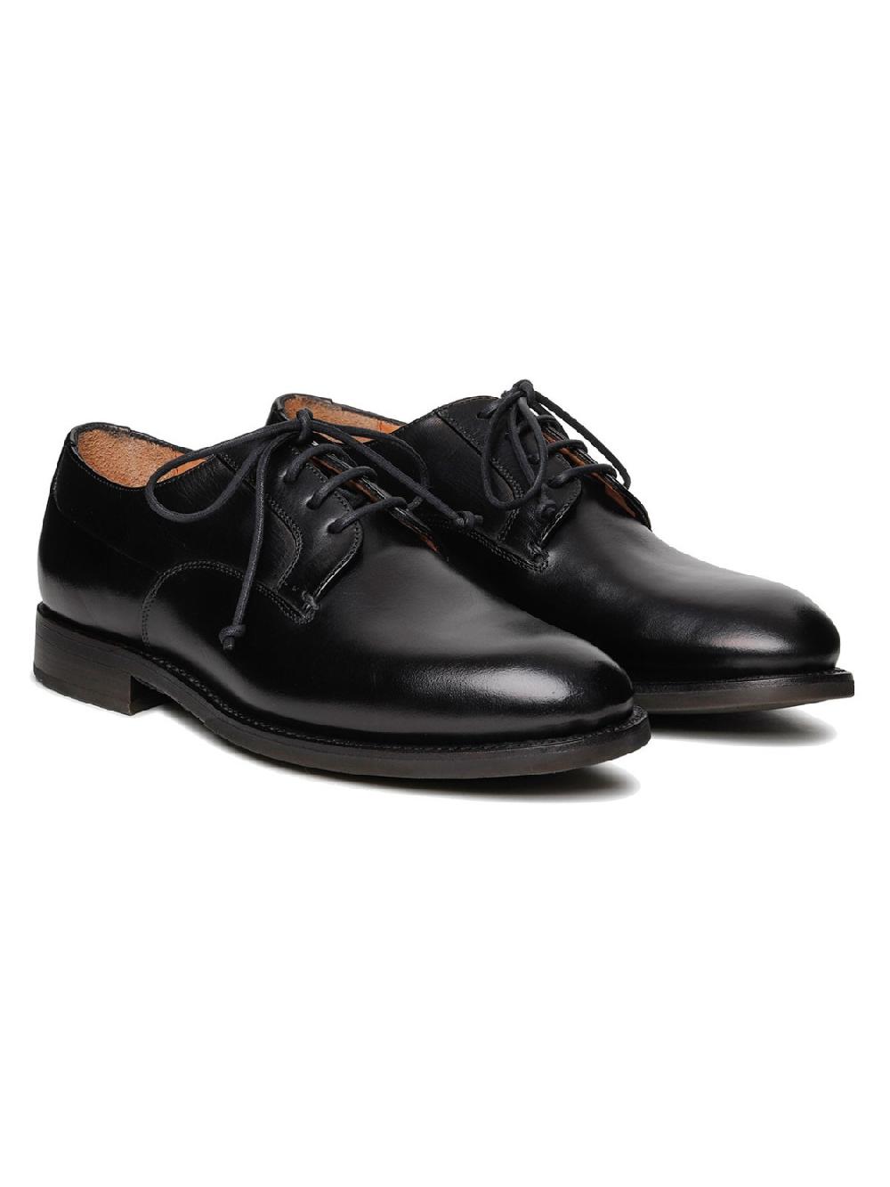 Silvano Sassetti Scarpe Derby Firenze in pelle nera Nuova