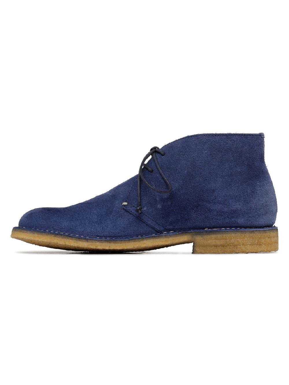 Silvano Sassetti Stivaletti Londra in camoscio blu In Linea