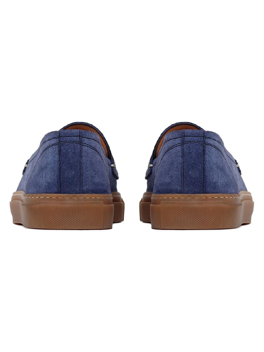 Silvano Sassetti Mocassini St. Tropez in camoscio blu Qualità